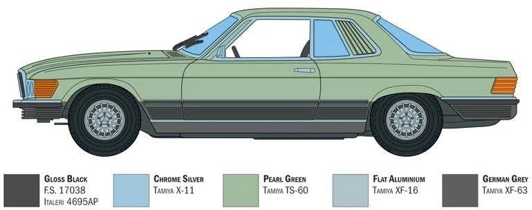 Italeri Mercedes-Benz 500 SLC 1/24 plastikinis surinkimo rinkinys