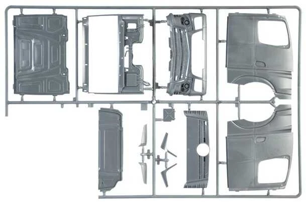 Italeri Mercedes-Benz Actros MP4 Big Space Grand Prix, 1/24 plastikinis modelis