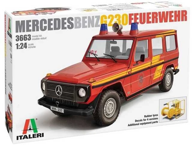 Italeri Mercedes-Benz G230 gaisrinė 1/24 plastikinis surinkimo rinkinys 3663