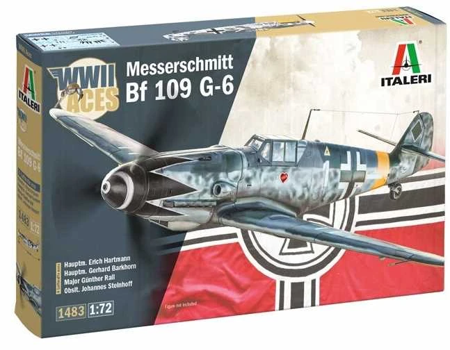 Italeri Messerschmitt Bf 109 G-6 Aces 1/72 plastikinis lėktuvas