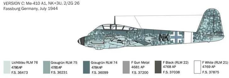 Italeri - Messerschmitt Me 410 ''Hornisse'', 1/72, 0074