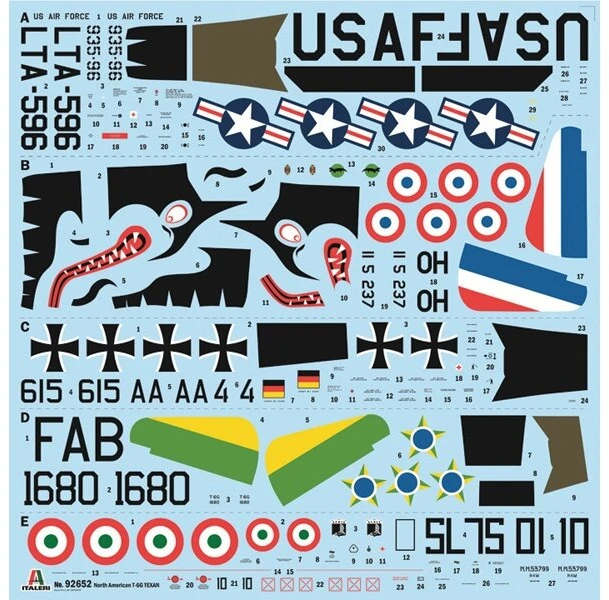 Italeri North American T-6G Texan plastikinis lėktuvo modelis 1/48, 19 cm