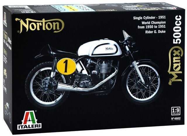 Italeri Norton Manx 500 1951 1/9 plastikinis motociklo surinkimo rinkinys