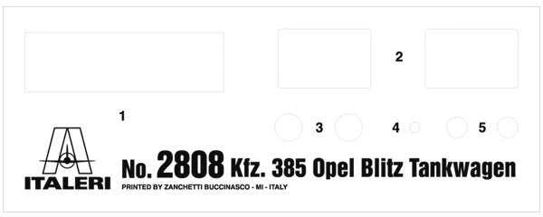 Italeri Opel Blitz Kfz.385 cisterna 1/48 – plastikinis surenkamas rinkinys