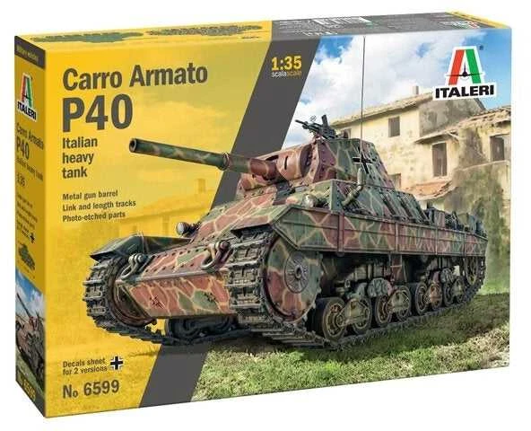 Italeri P.40 itališkas tankas 1/35 plastikinis surenkamas modelis