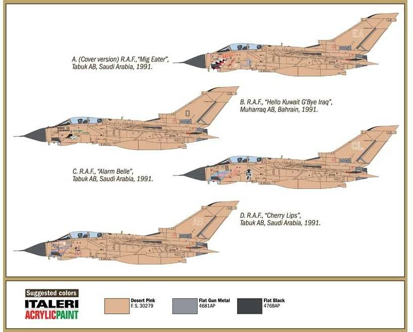 Italeri Panavia Tornado GR.1, 25 m. Golfo karo jubiliejus, 1/72 rinkinys