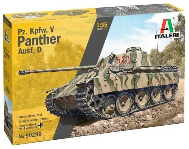 Italeri Panther Ausf. D vokiečių tankas 1/35 surenkamas plastikinis