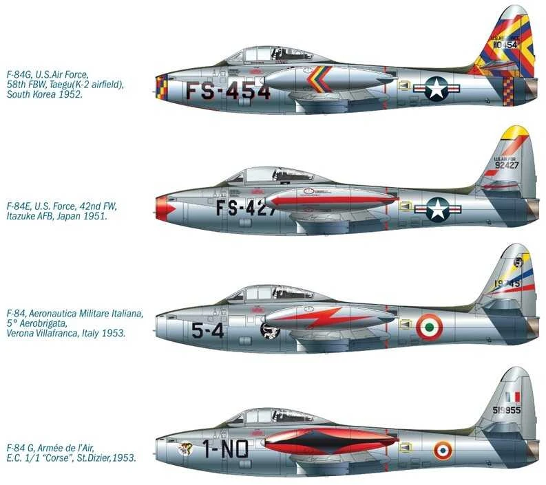 Italeri Republic F-84G Thunderjet 1/72 plastikinis lėktuvo surinkimo rinkinys