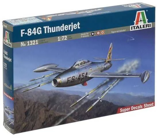 Italeri Republic F-84G Thunderjet 1/72 plastikinis lėktuvo surinkimo rinkinys
