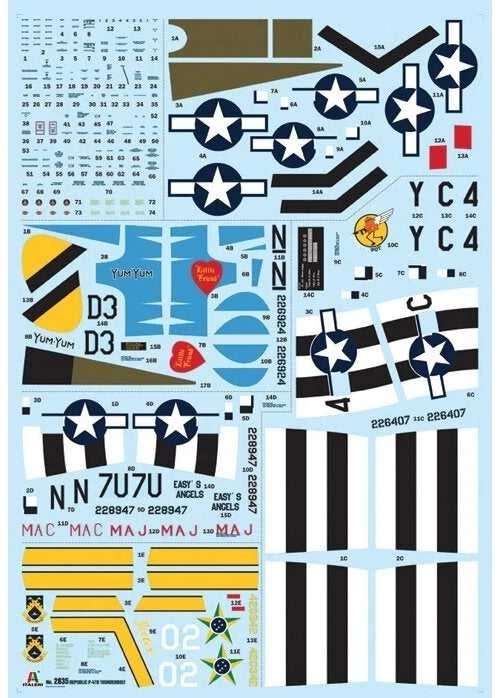 Italeri Republic P-47D Thunderbolt 1/48 – plastikinis lėktuvo modelis