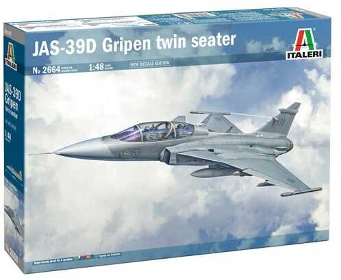 Italeri Saab JAS 39 Gripen Dvivietis 1/48 plastikinis modelio rinkinys 2664