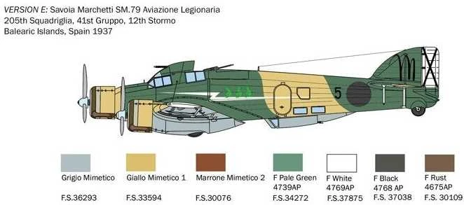 Italeri Savoia-Marchetti SM.79 Sparviero bombonešis 1/72