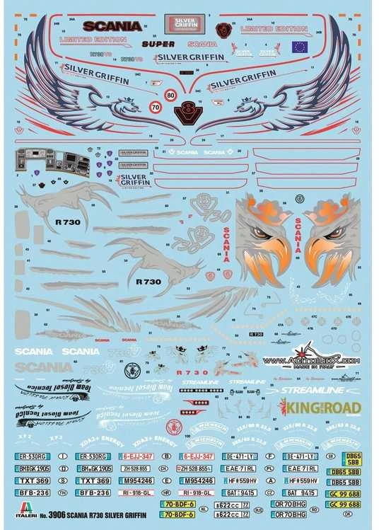 Italeri - Scania R730 V8 Streamline "Sidabrinis Griffin", 1/24, 3906