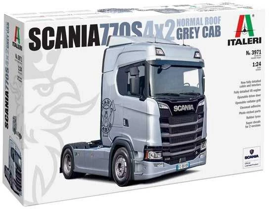 Italeri Scania S770 4x2 pilka kabina 1/24 plastikinis surenkamas rinkinys