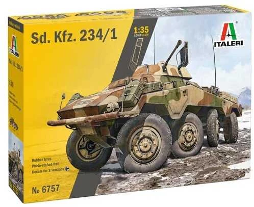 Italeri Sd.Kfz. 234/1 šarvuotis 1/35 plastikinis modelis (2 cm KwK) 6757