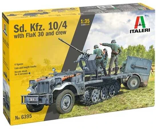 Italeri SD.KFZ.10/4 su FLAK 30 įgula, plastikinis modelis 1/35