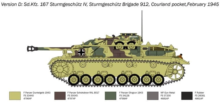 Italeri Sd.Kfz.167 Sturmgeschütz IV plastikinis surenkamas modelis 1/35, 0223