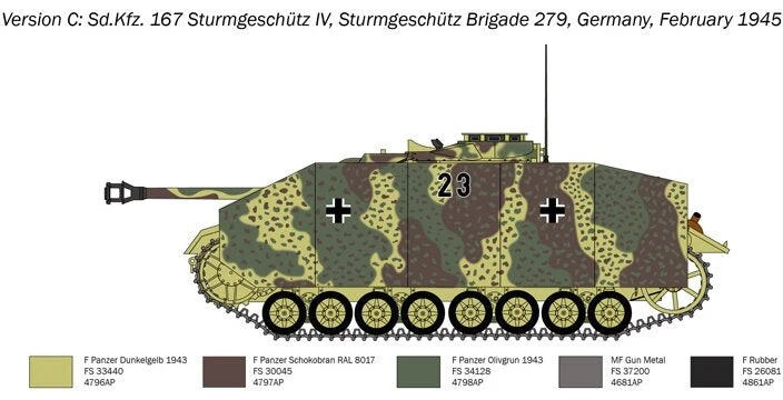 Italeri Sd.Kfz.167 Sturmgeschütz IV plastikinis surenkamas modelis 1/35, 0223