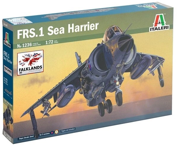 Italeri Sea Harrier FRS.1 Folklando 40-metis plastikinis modelis 1/72