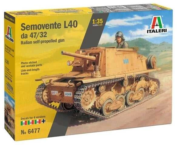 Italeri Semovente L40 da 47/32 1/35 II p. karo plastikinis surenkamas modelis