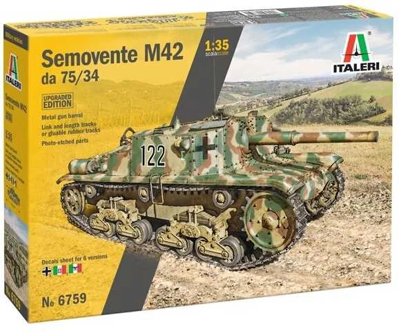Italeri Semovente M42 75/34 Upgraded 1/35 – savaeigės patrankos rinkinys