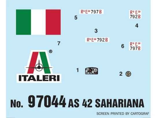 Italeri SPA-Viberti AS 42 Sahariana 1/72 plastikinis surinkimo rinkinys