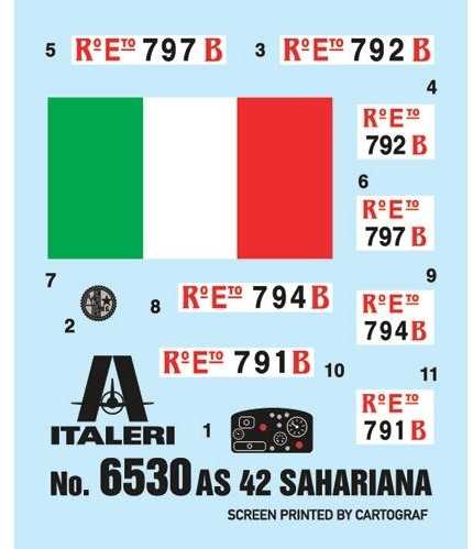 Italeri SPA-Viberti AS.42 Sahariana 1/35 plastikinis surinkimo rinkinys
