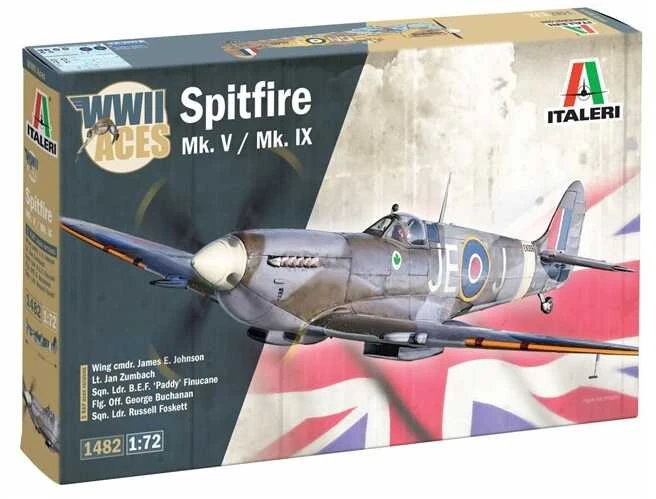 Italeri Spitfire Mk.V/Mk.IX Aces 1/72 plastikinis surinkimo rinkinys