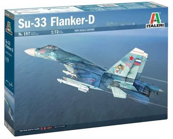 Italeri Sukhoi Su-33 Flanker-D 1/72 plastikinis lėktuvo modelio rinkinys