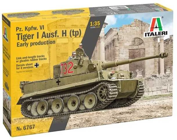 Italeri Tiger I Ausf.E ankstyvasis tankas 1/35 surenkamas modelis