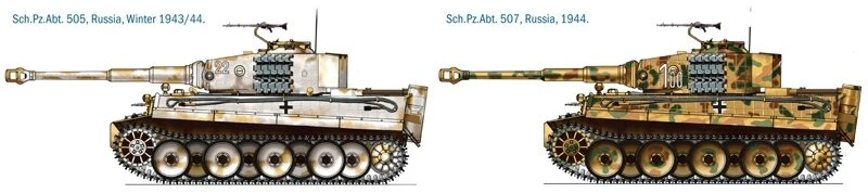 Italeri Tiger I Ausf.E (mid production) surenkamas tanko modelis 1/35, 6507