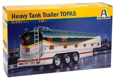 Italeri TOPAS sunkiųjų tankų priekaba, plastikinis rinkinys 1:24