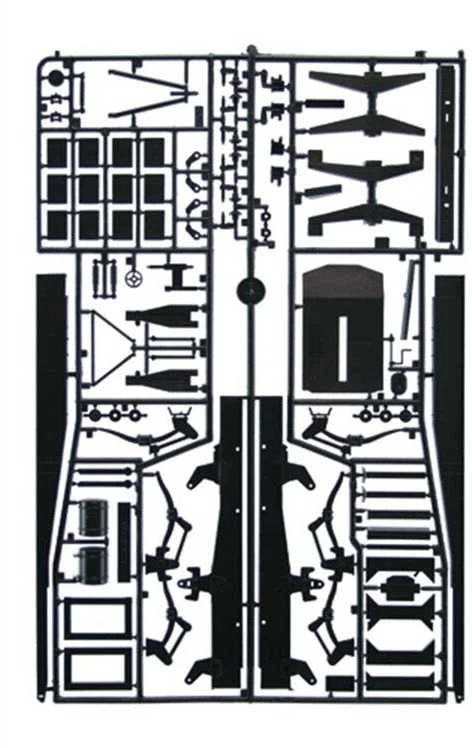 Italeri TOPAS sunkiųjų tankų priekaba, plastikinis rinkinys 1:24