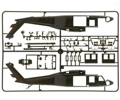 Italeri UH-60/MH-60 Juodas Hawk Night Raid 1/48 sraigtasparnio modelis