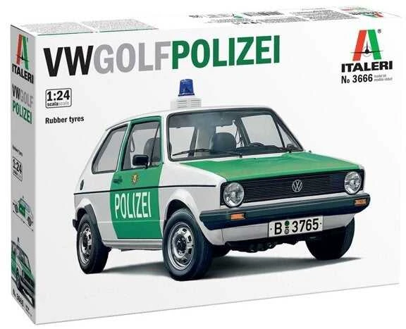 Italeri VW Golf Polizei 1/24 plastikinis policijos auto modelis