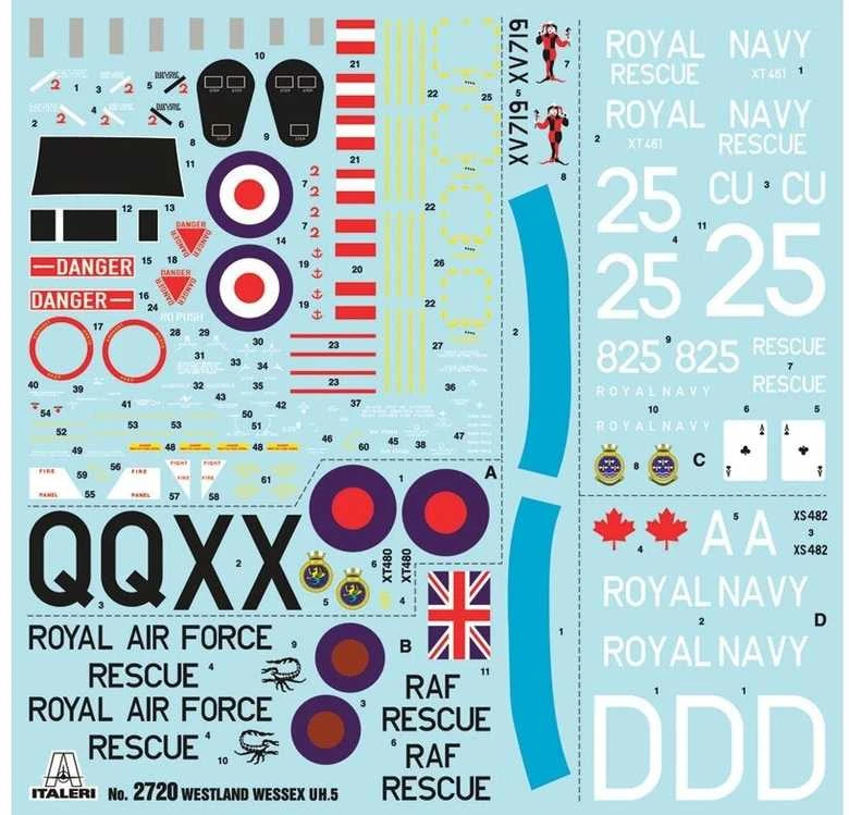 Italeri Wessex UH.5 1/48 plastikinis sraigtasparnio modelis (2720)