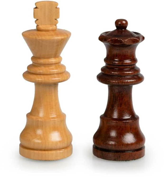 Italfama SOLIDŪS MAGNETINIAI mediniai šachmatai su dėže + ŠAŠKĖS. 19,5x19,5cm., karalius: 3,3cm.