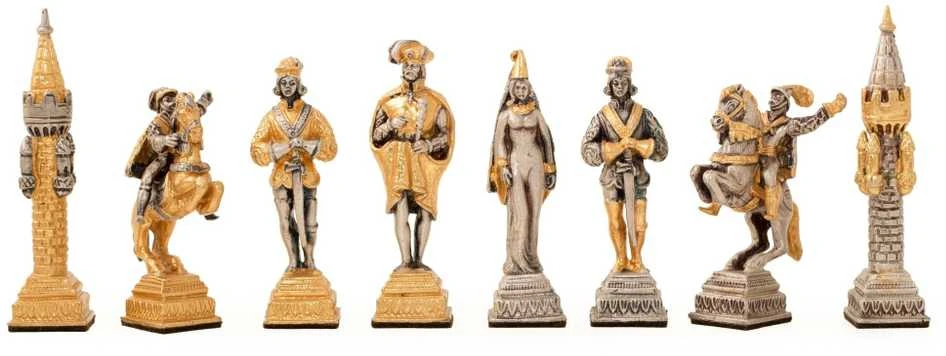 Italfama GULIVERIO KELIONĖS II: ypač prabangūs šachmatai iš Bronzos dengti tikru 24K auksu