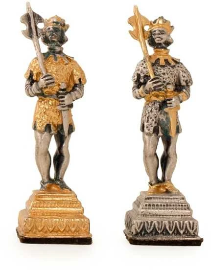Italfama GULIVERIO KELIONĖS II: ypač prabangūs šachmatai iš Bronzos dengti tikru 24K auksu