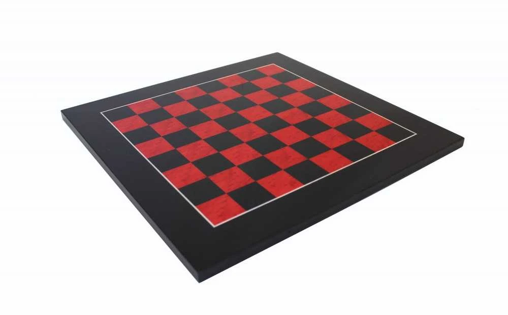 Italfama Juoda / raudona vertingos medienos šachmatų lenta. 42x42x1,8cm ...