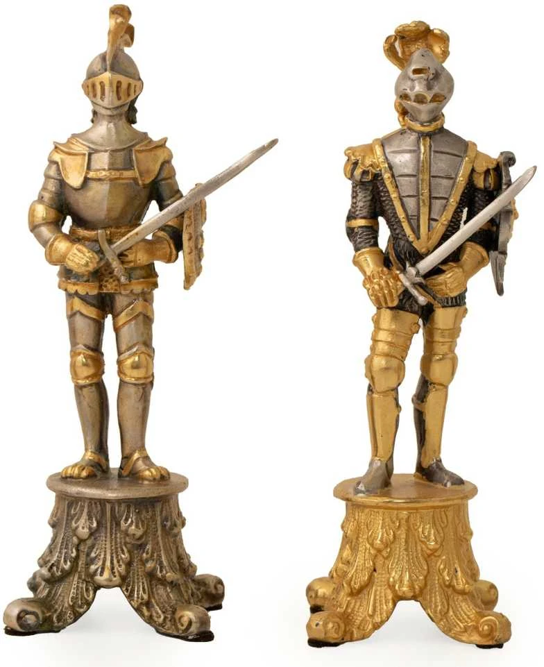 Italfama MEDICI VS PAZZI - dvi svarbiausios šeimos Florencijoje (1478): šachmatai dengti 24K auksu