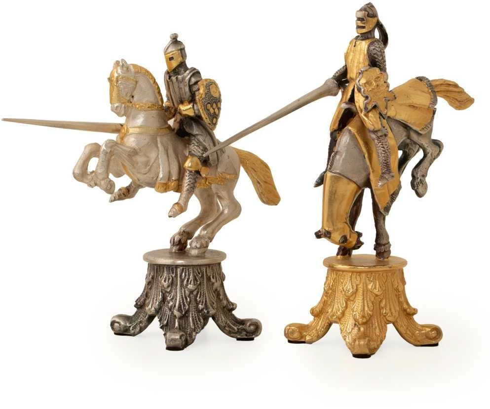 Italfama MEDICI VS PAZZI - dvi svarbiausios šeimos Florencijoje (1478): šachmatai dengti 24K auksu