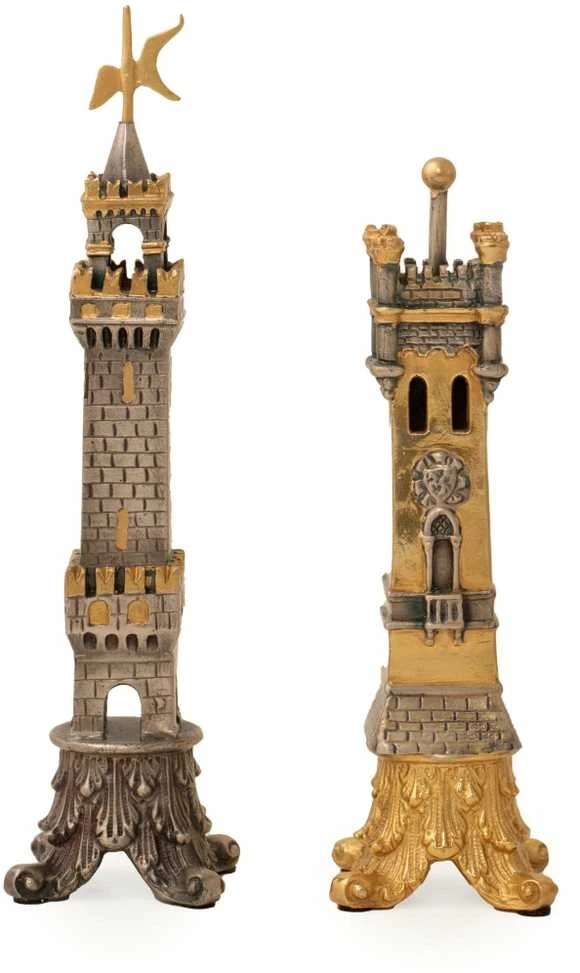 Italfama MEDICI VS PAZZI - dvi svarbiausios šeimos Florencijoje (1478): šachmatai dengti 24K auksu