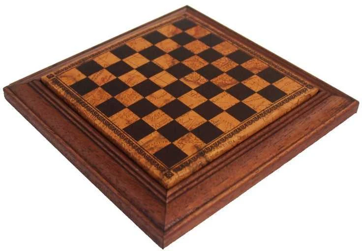Italfama Metaliniai auksu ir sidabru padengti šachmatai su dirbtinės odos paviršiaus lenta