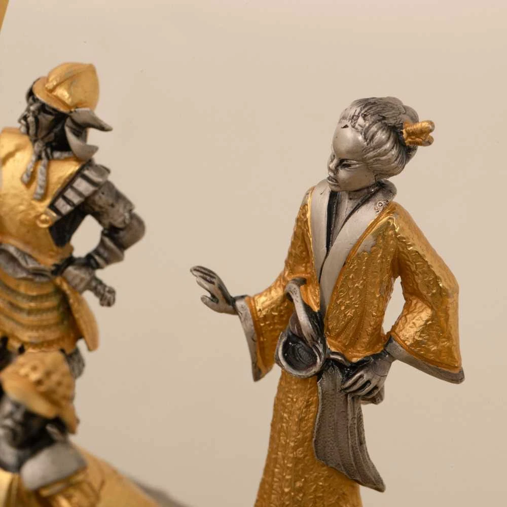 Italfama SAMURAJAI: Ypač prabangūs šachmatai iš Bronzos dengti tikru 24K auksu