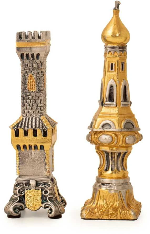 Italfama VIDURAMŽIAI III: ypač prabangūs šachmatai iš Bronzos dengti tikru 24K auksu