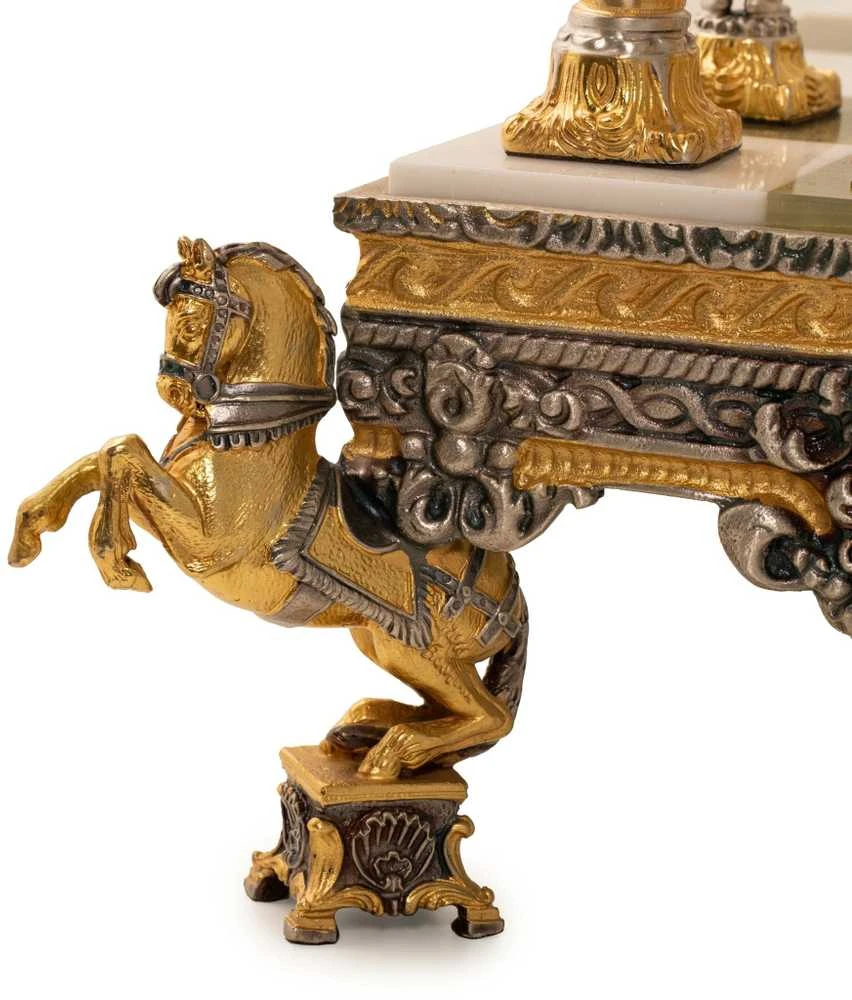 Italfama VIDURAMŽIAI III: ypač prabangūs šachmatai iš Bronzos dengti tikru 24K auksu