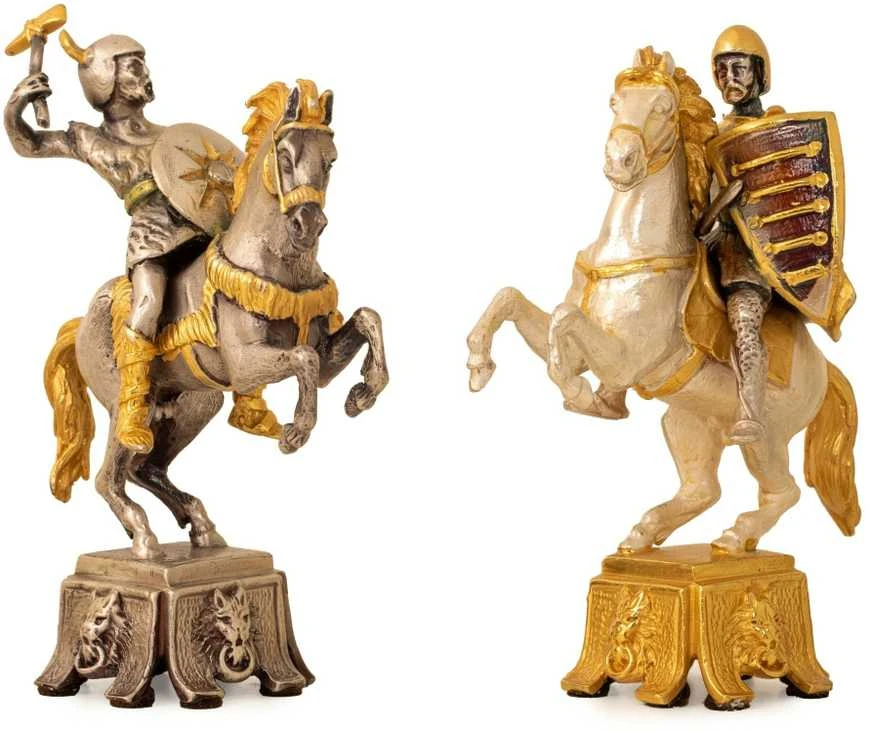 Italfama Viduramžių riteriai vs Vikingai: meniški ypatingos prabangos šachmatai