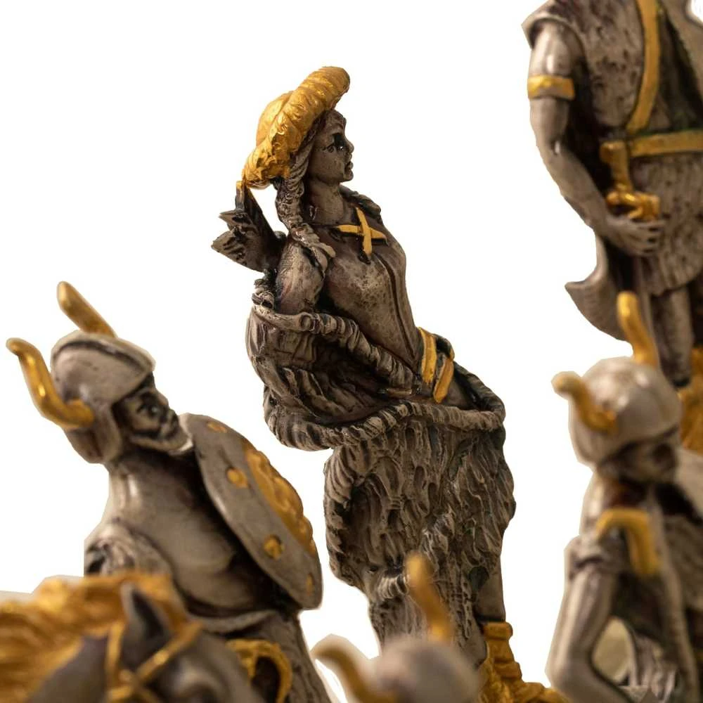 Italfama Viduramžių riteriai vs Vikingai: meniški ypatingos prabangos šachmatai
