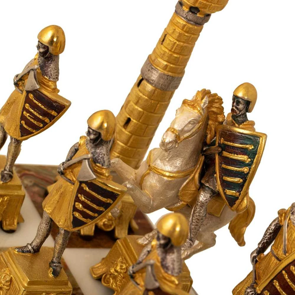 Italfama Viduramžių riteriai vs Vikingai: meniški ypatingos prabangos šachmatai